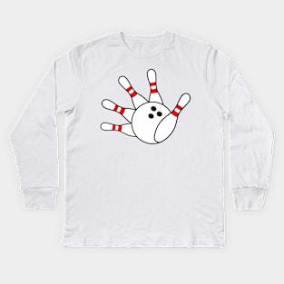 Hey Bowling! (Bowling hand) Kids Long Sleeve T-Shirt